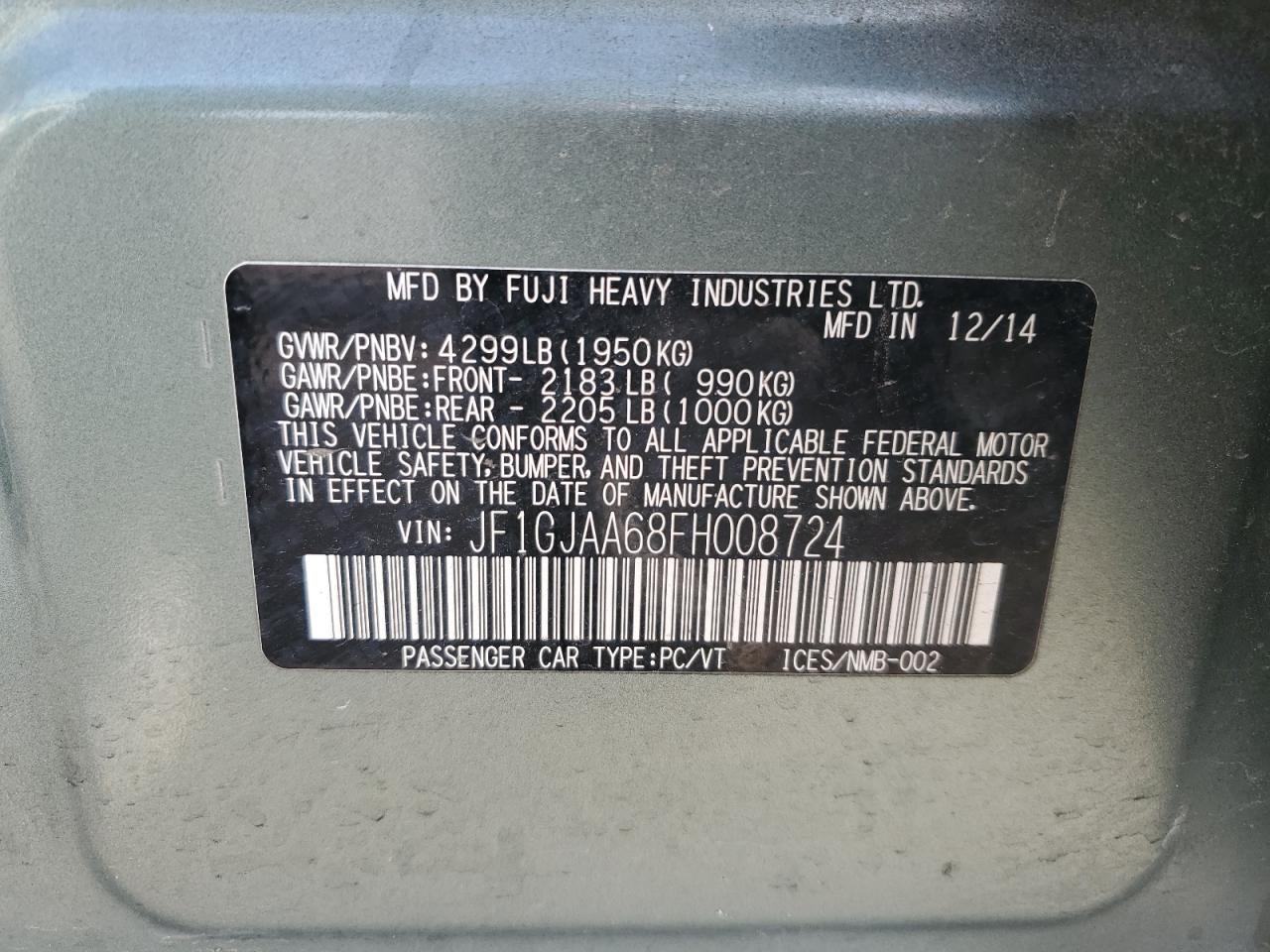 2015 Subaru Impreza - Image 14