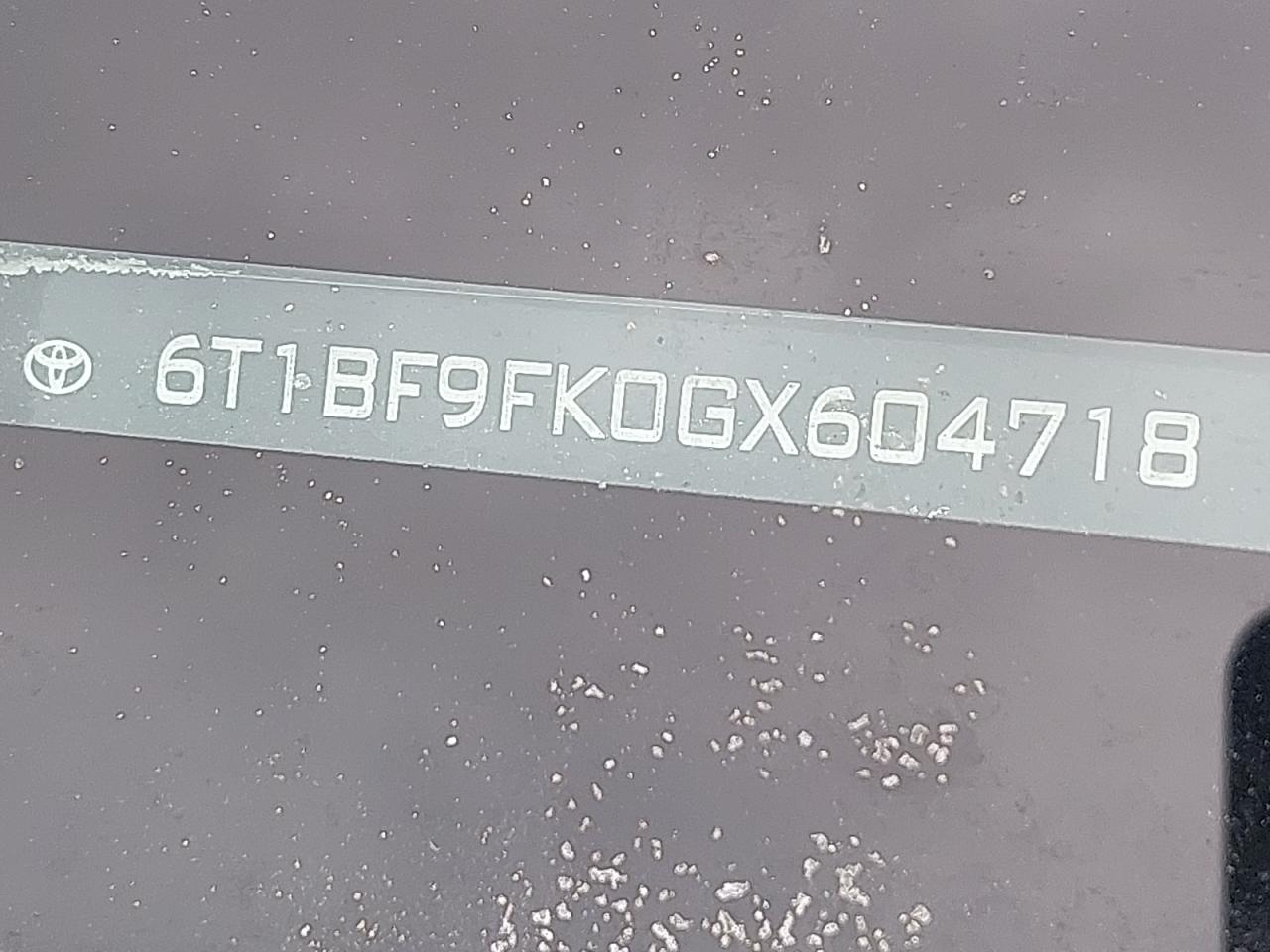 6T1BF9FK0GX604718 - 2016 TOYOTA CAMRY - #45779735