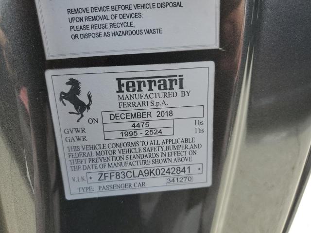 2019 FERRARI 812 SUPERFAST 