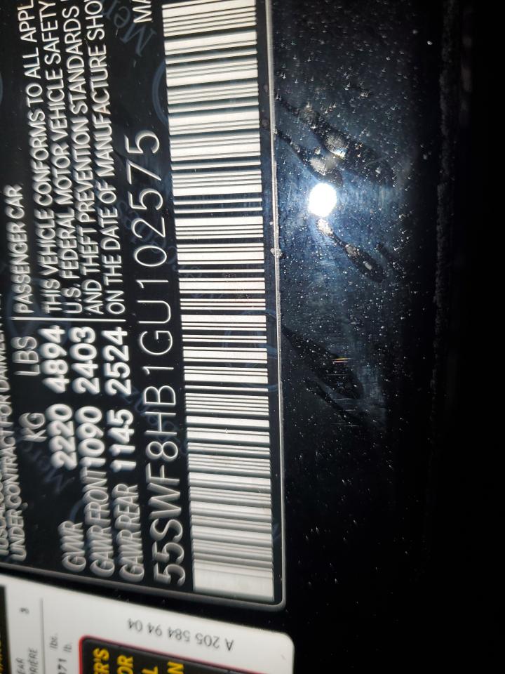 2016 Mercedes-Benz C 63 Amg-S VIN: 102575 Lot: 45779325