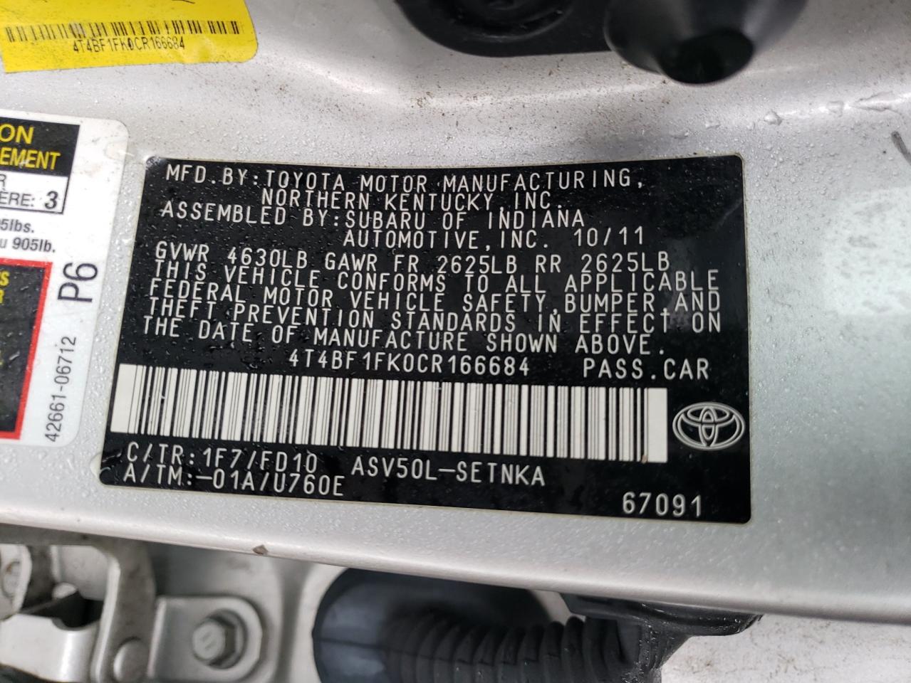 2012 Toyota Camry - Image 12