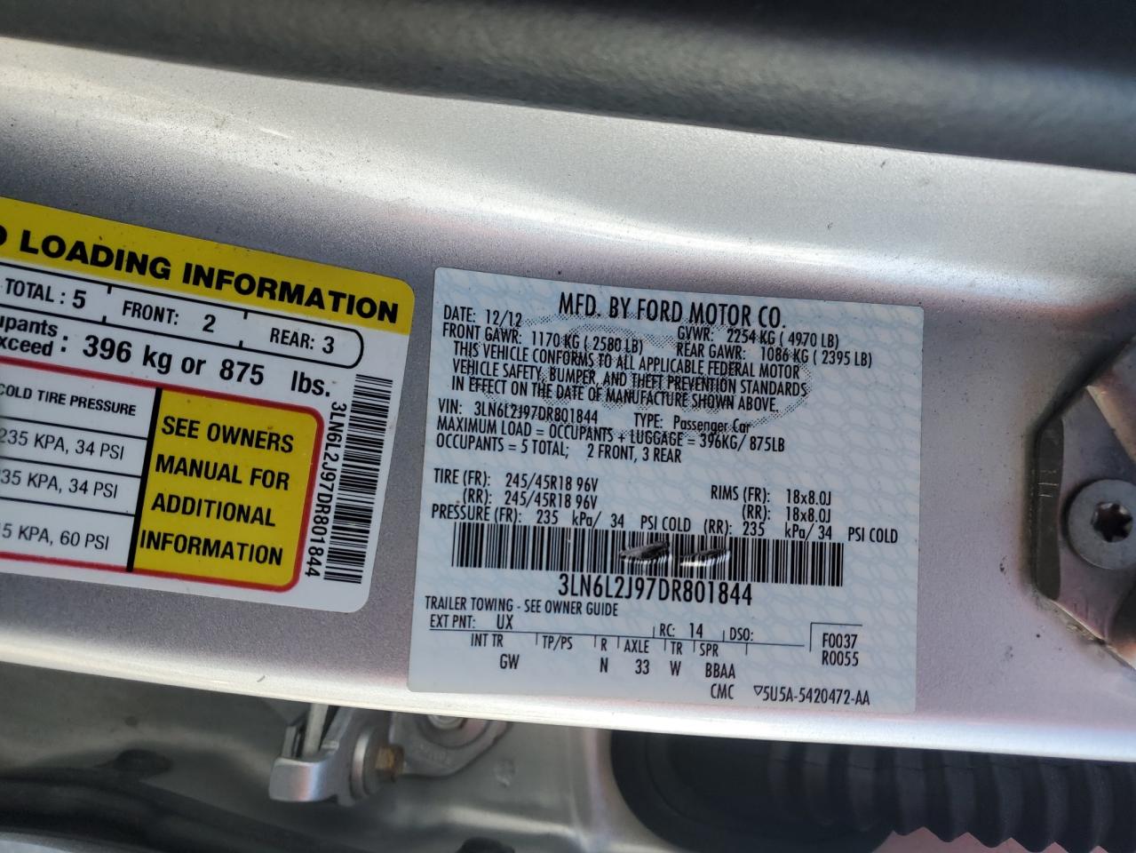 2013 Lincoln MKZ - Image 12