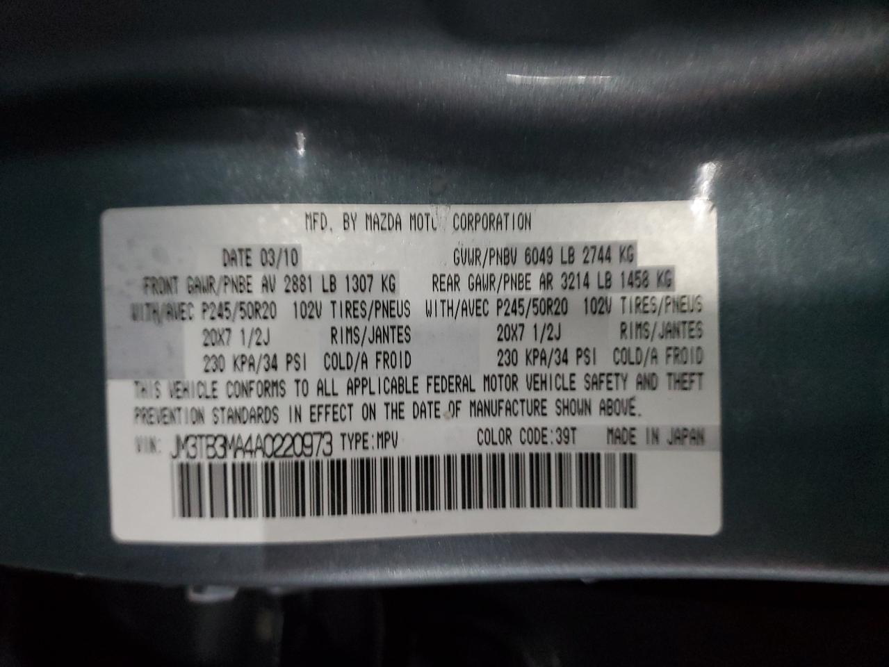 2010 Mazda CX-9 - Image 14