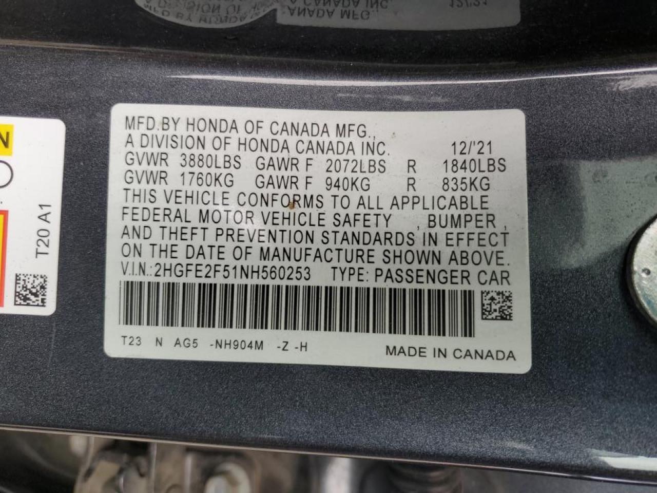 2022 Honda Civic - Image 14