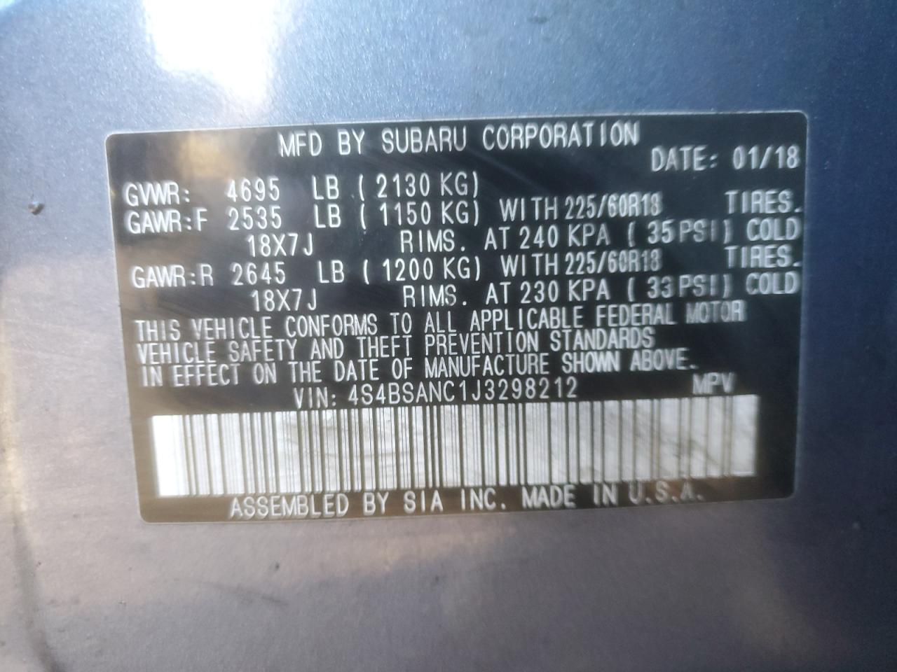 2018 Subaru Outback - Image 15