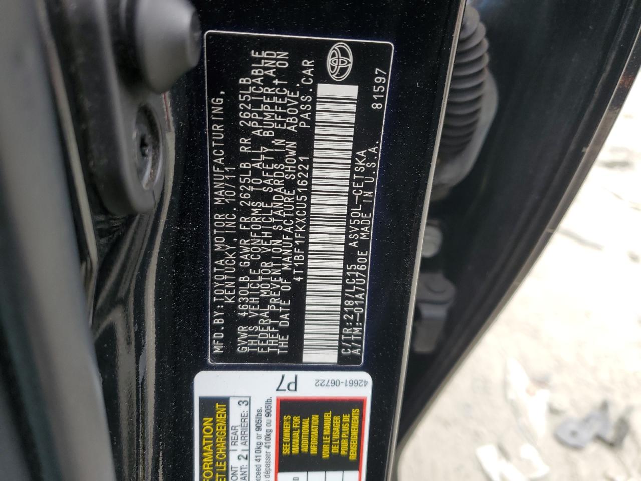2012 Toyota Camry - Image 13