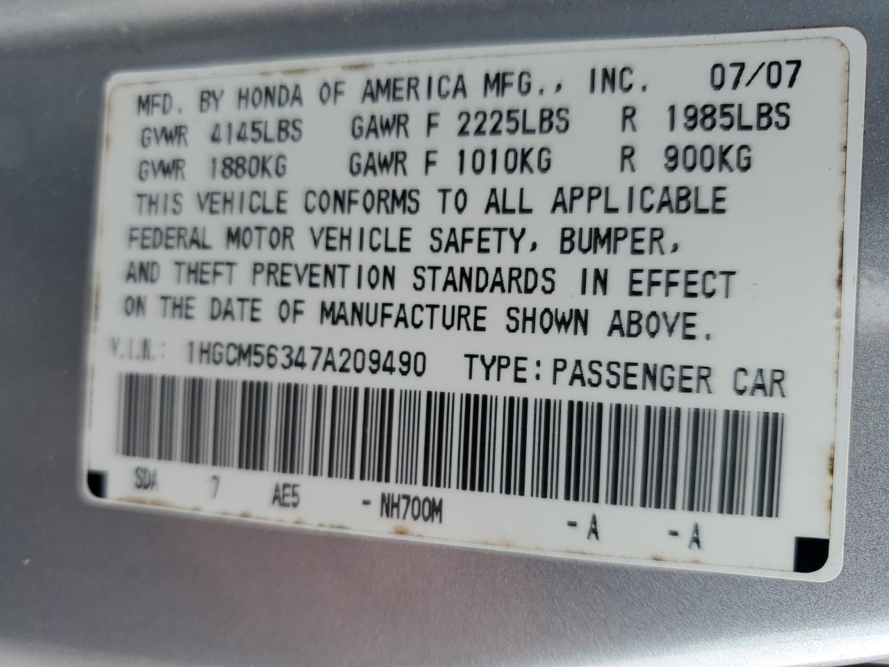 2007 Honda Accord - Image 12