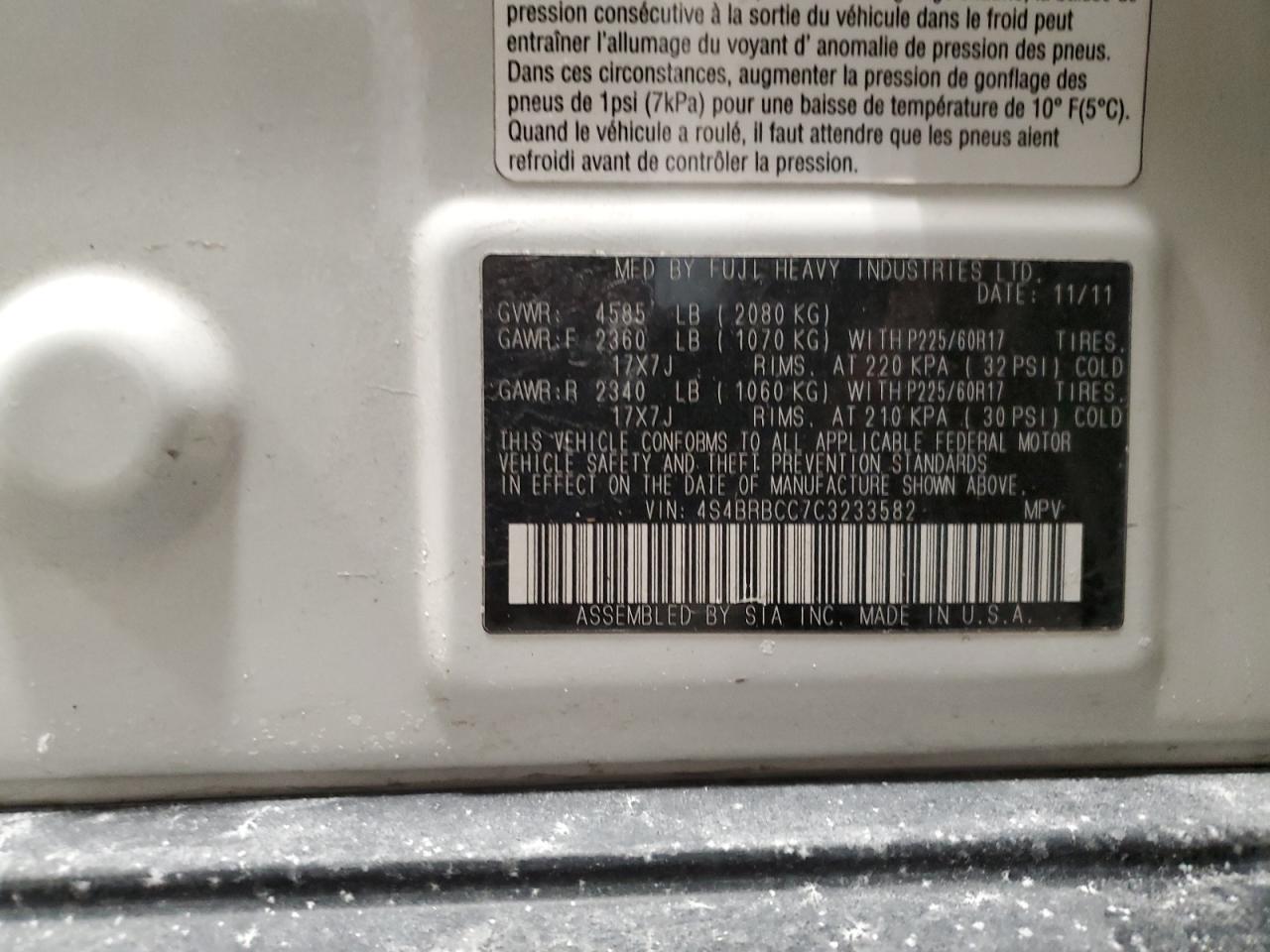 2012 Subaru Outback - Image 12