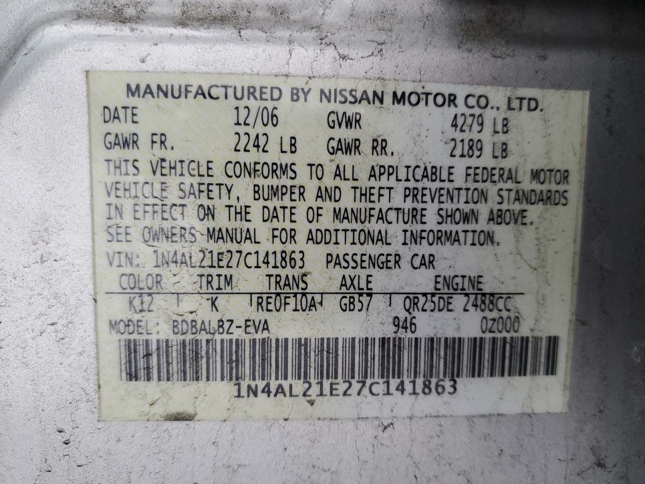 2007 Nissan Altima - Image 14