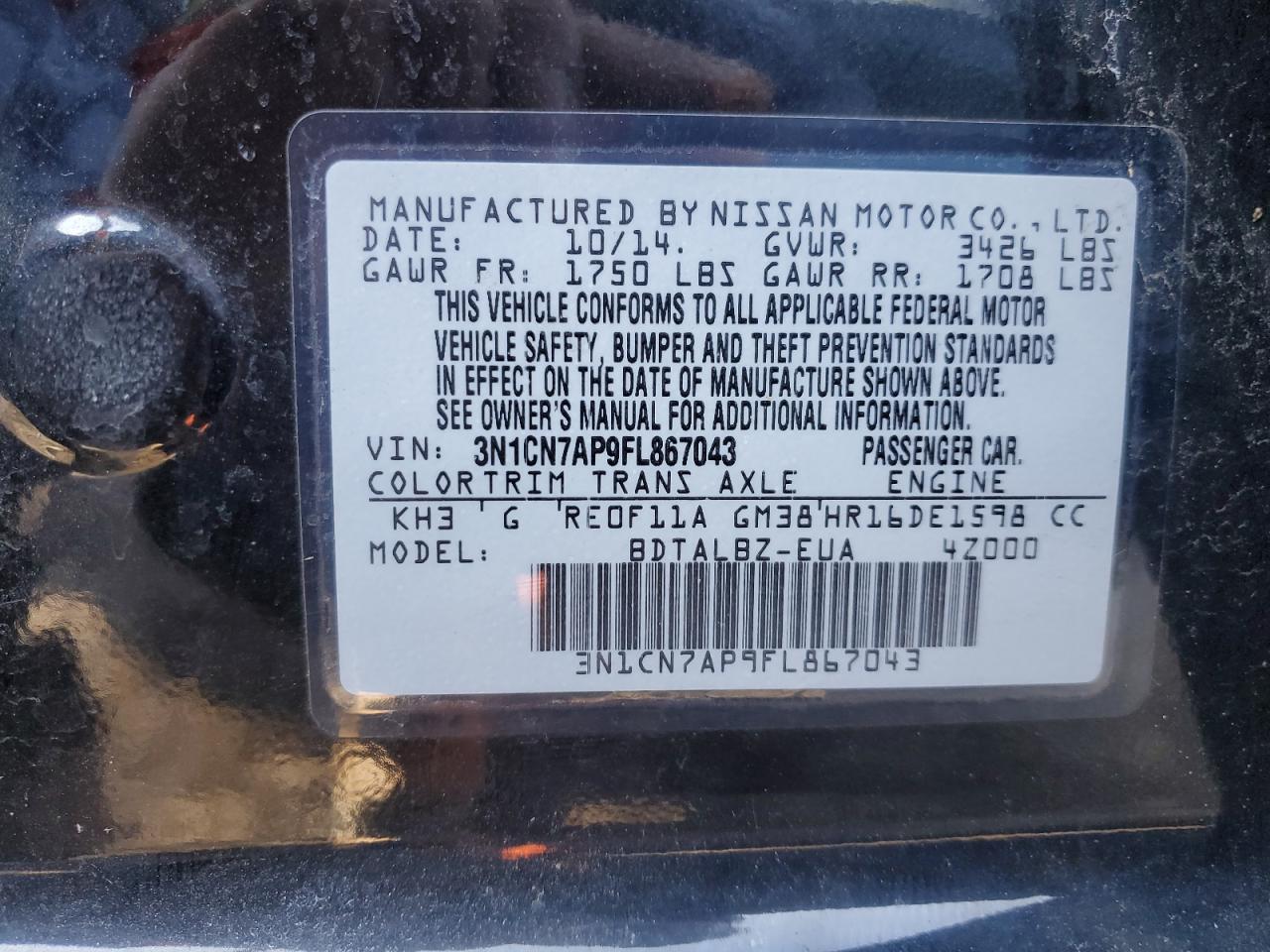 2015 Nissan Versa - Image 12