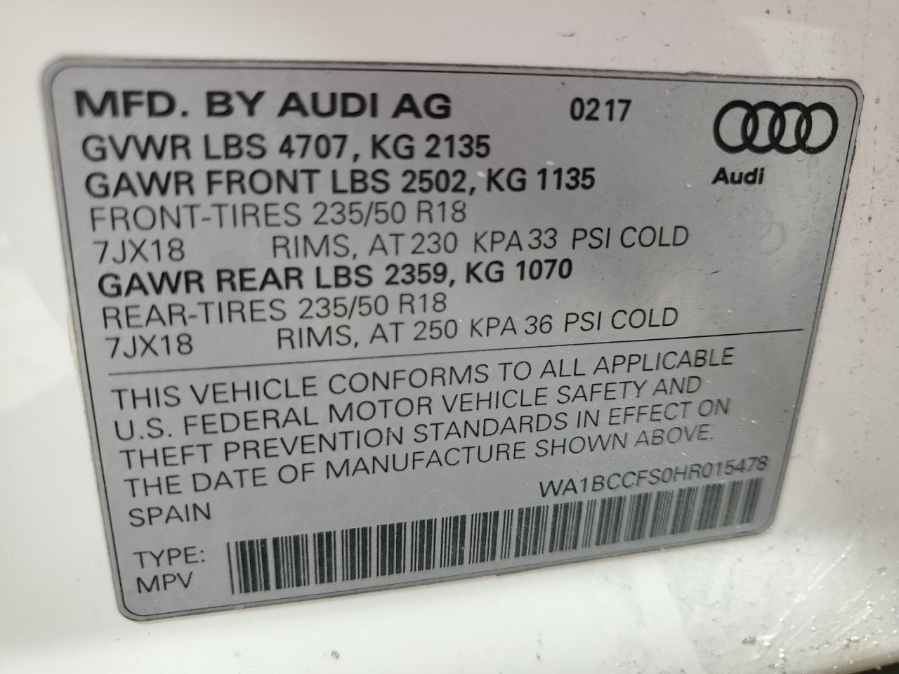 2017 Audi Q3 - Image 13