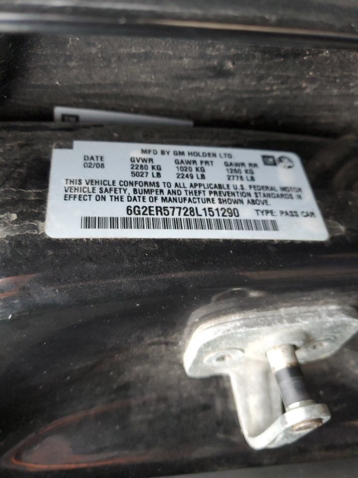 2008 Pontiac G8 VIN: 6G2ER57728L151290 Lot: 45107055