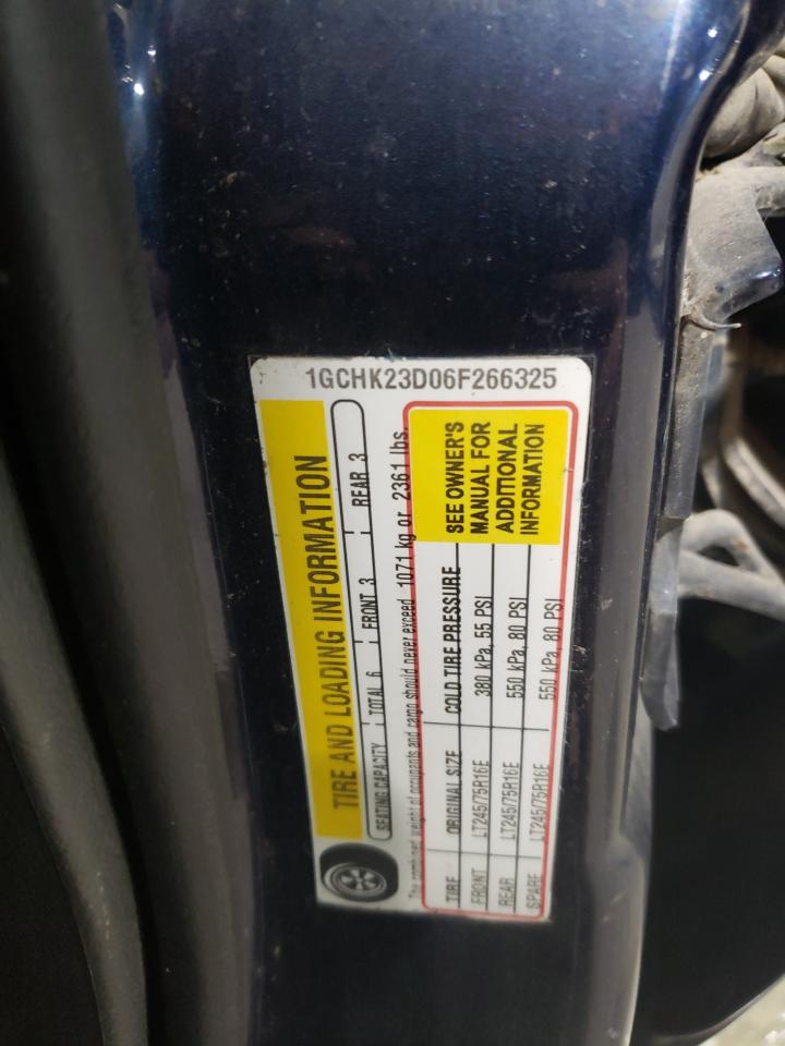 2006 Chevrolet Silverado K2500 Heavy Duty VIN: 1GCHK23D06F266325 Lot: 44912225