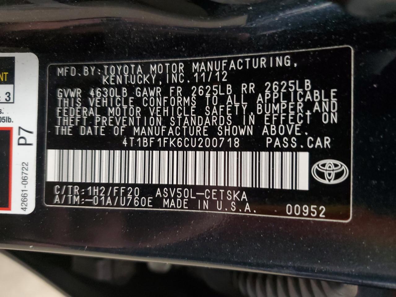 2012 Toyota Camry - Image 13