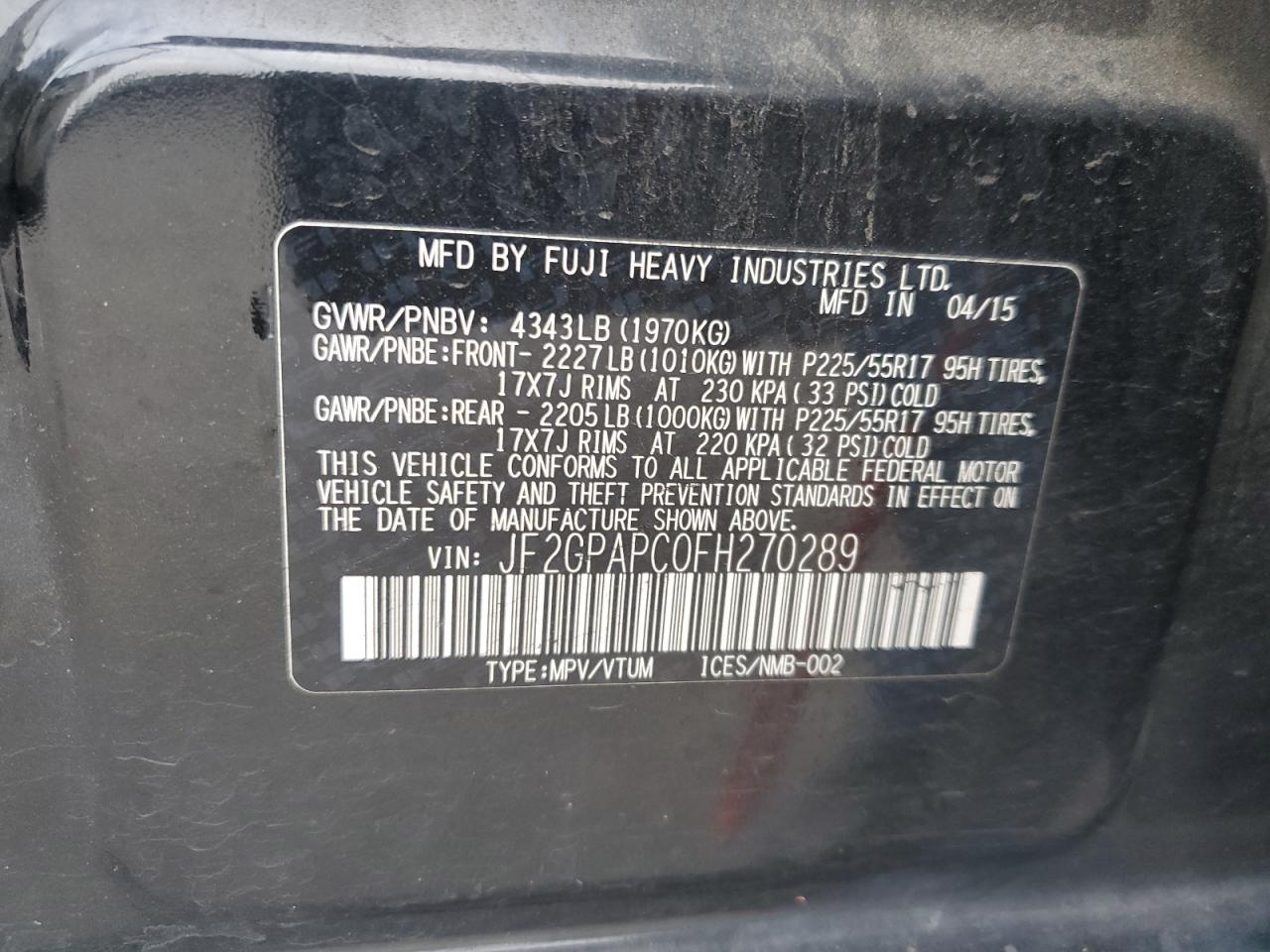 2015 Subaru XV - Image 16