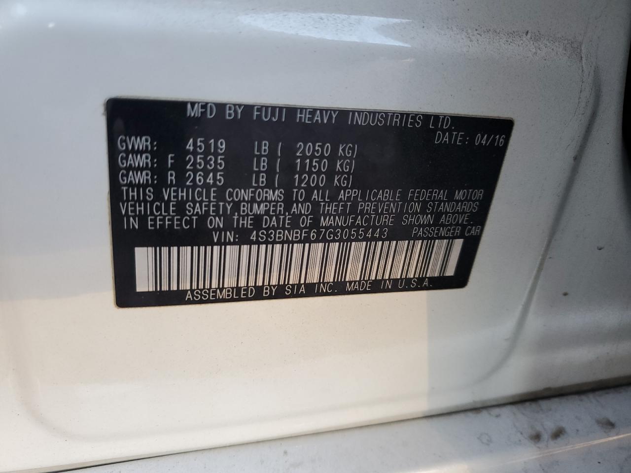 2016 Subaru Legacy - Image 12