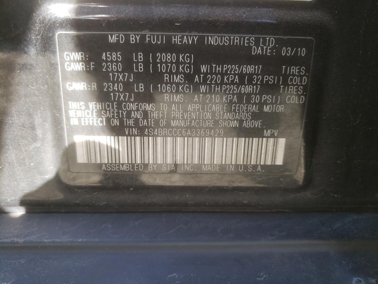 2010 Subaru Outback - Image 12
