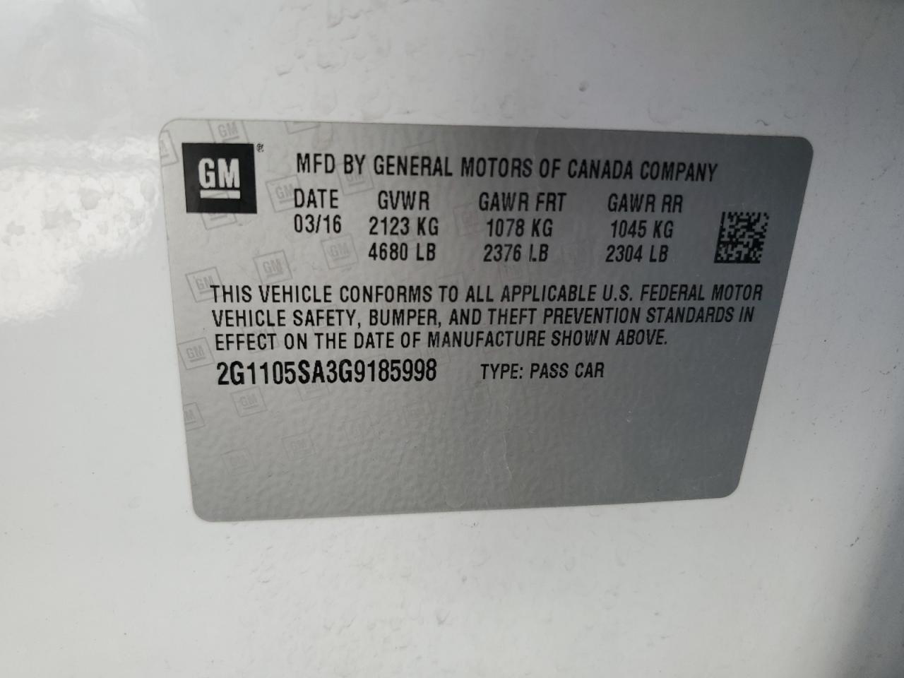 2016 Chevrolet Impala - Image 12