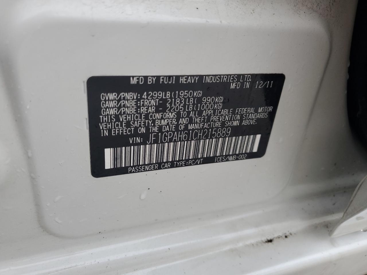 2012 Subaru Impreza - Image 12