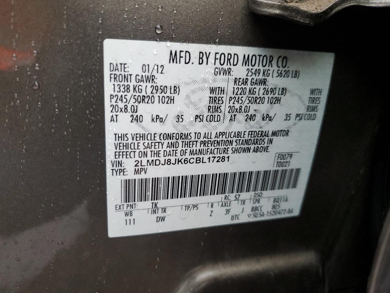 2012 Lincoln MKX - Image 15