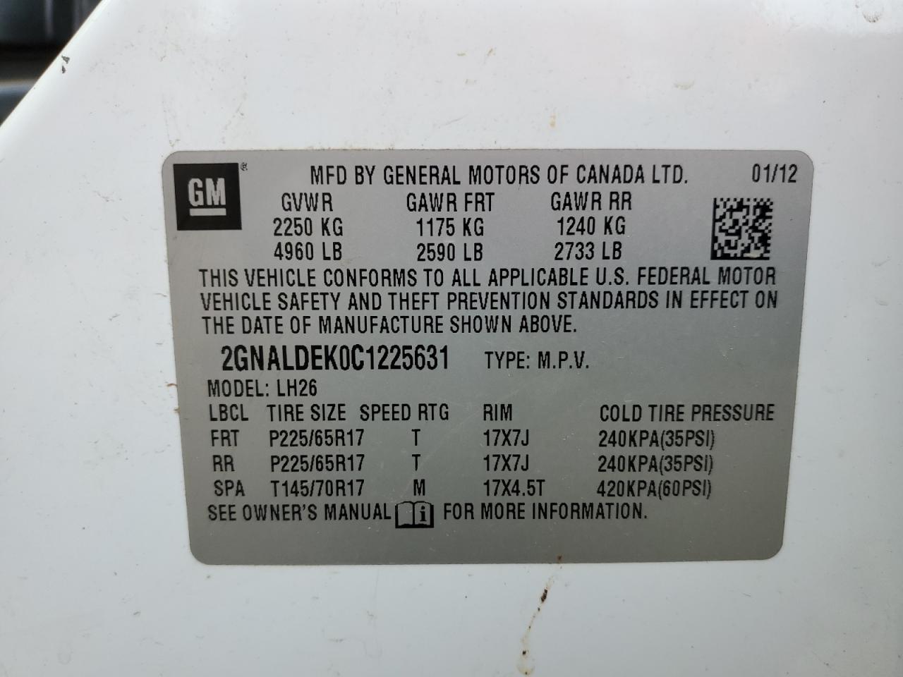 2012 Chevrolet Equinox - Image 13