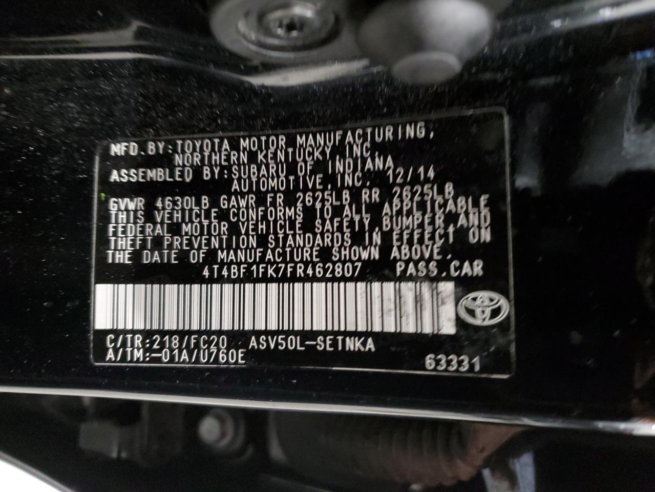 2015 Toyota Camry - Image 12