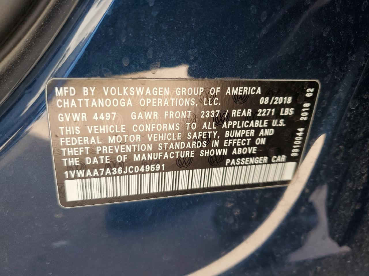 2018 Volkswagen Passat - Image 12
