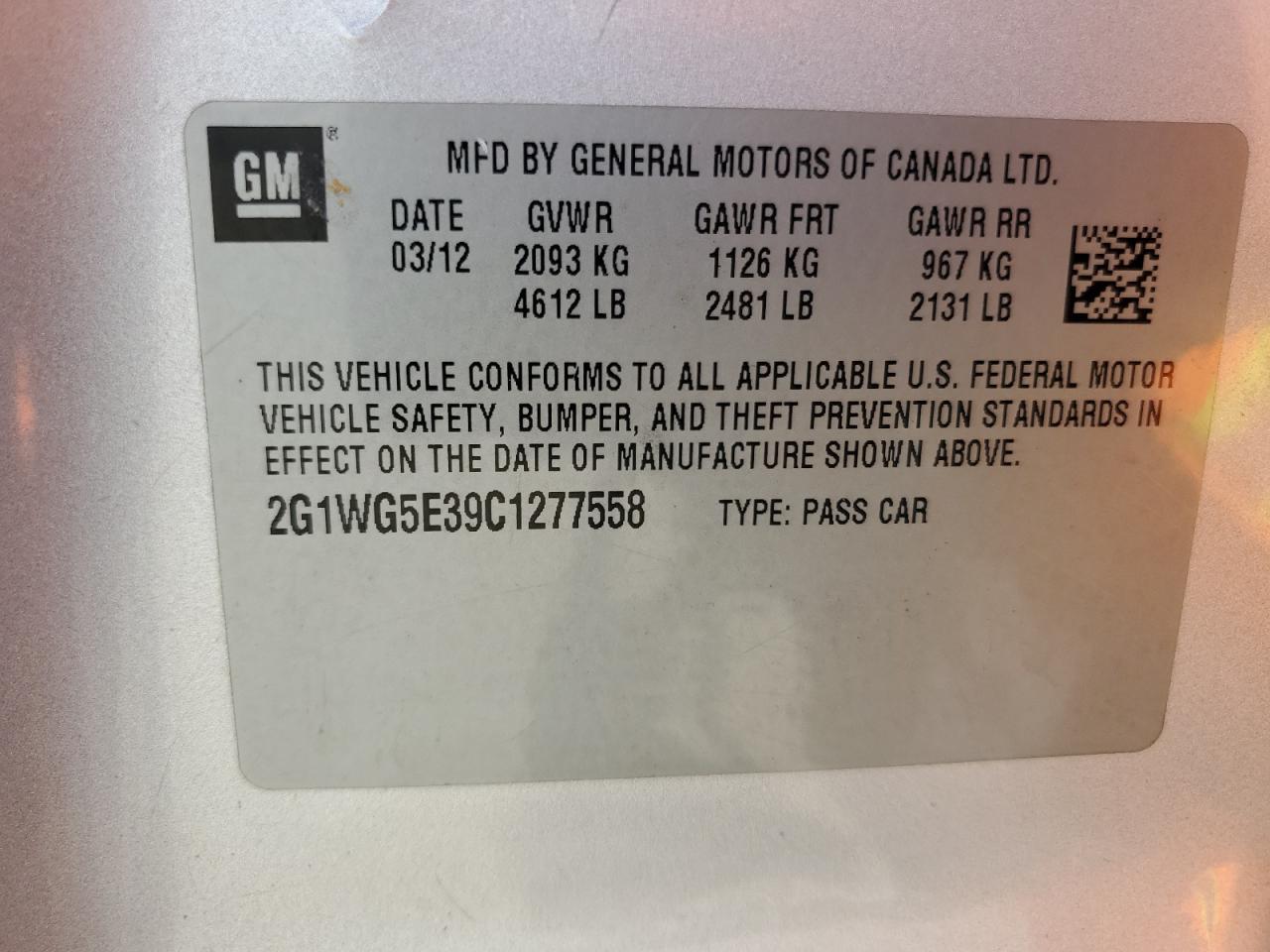 2012 Chevrolet Impala - Image 13
