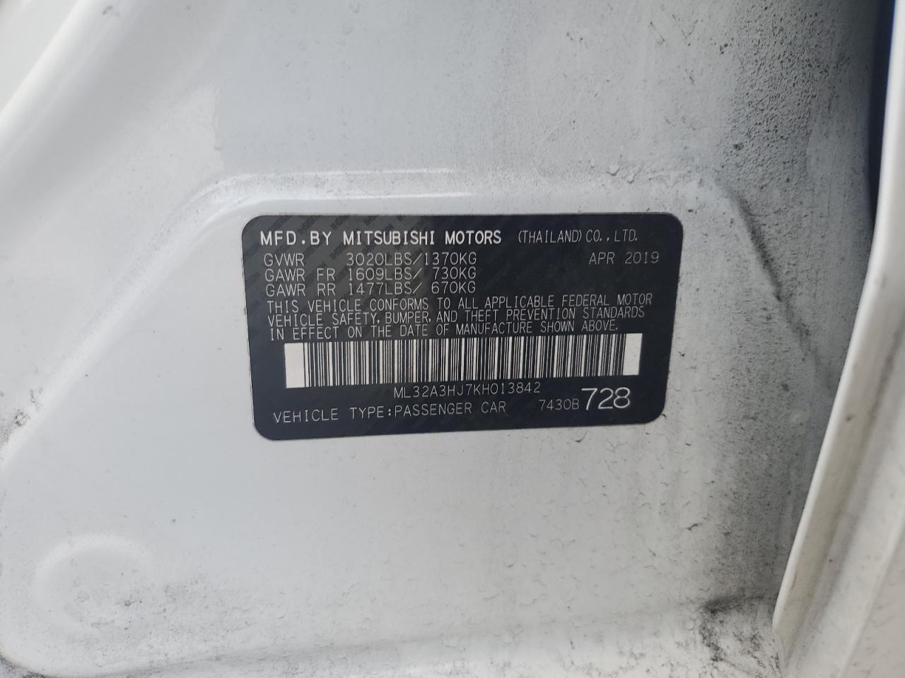 2019 Mitsubishi Mirage - Image 12