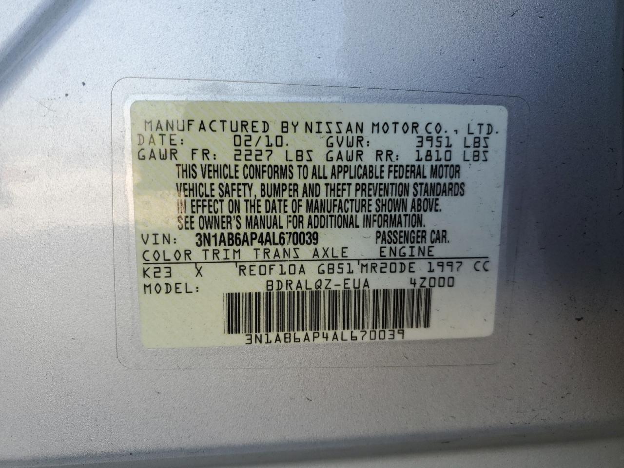 2010 Nissan Sentra - Image 14
