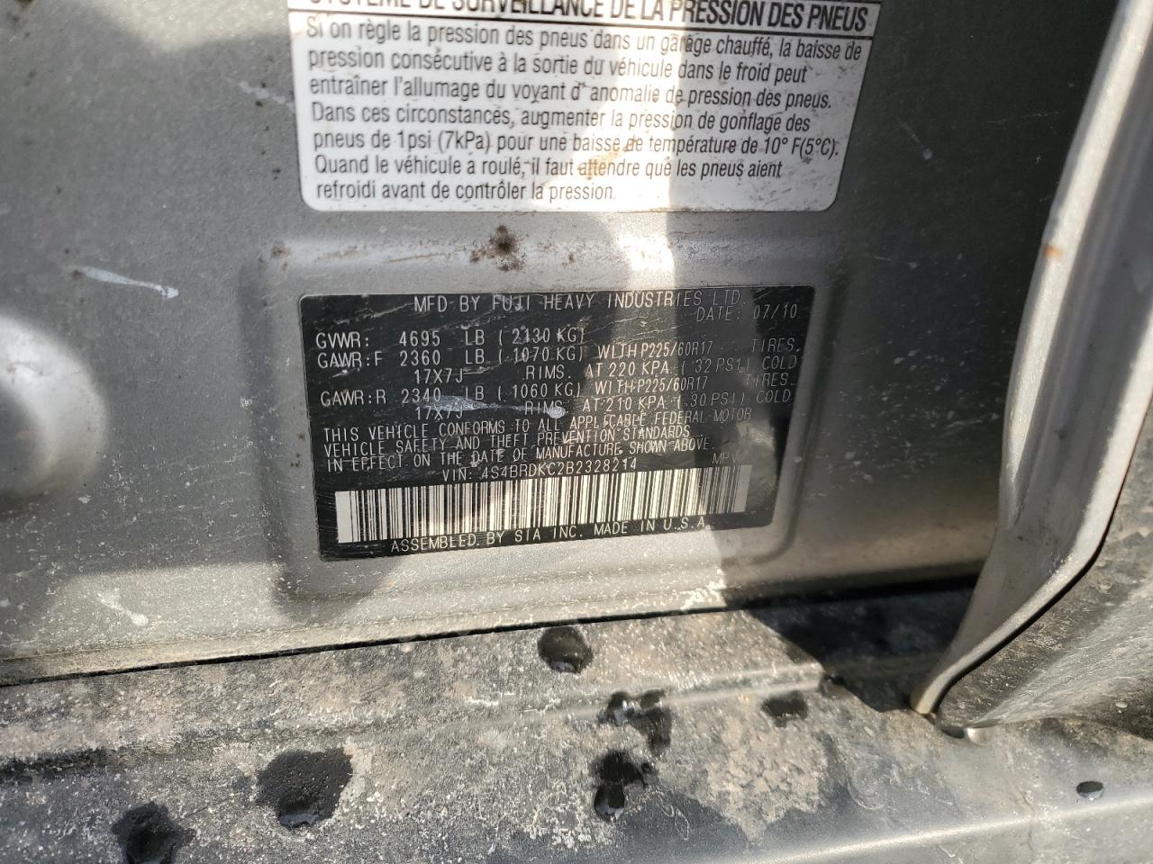 2011 Subaru Outback - Image 12