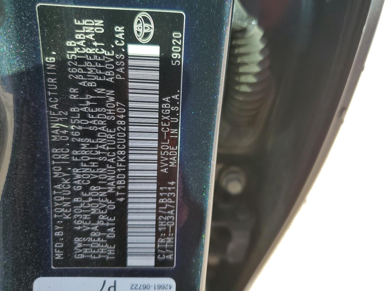 2012 Toyota Camry - Image 12