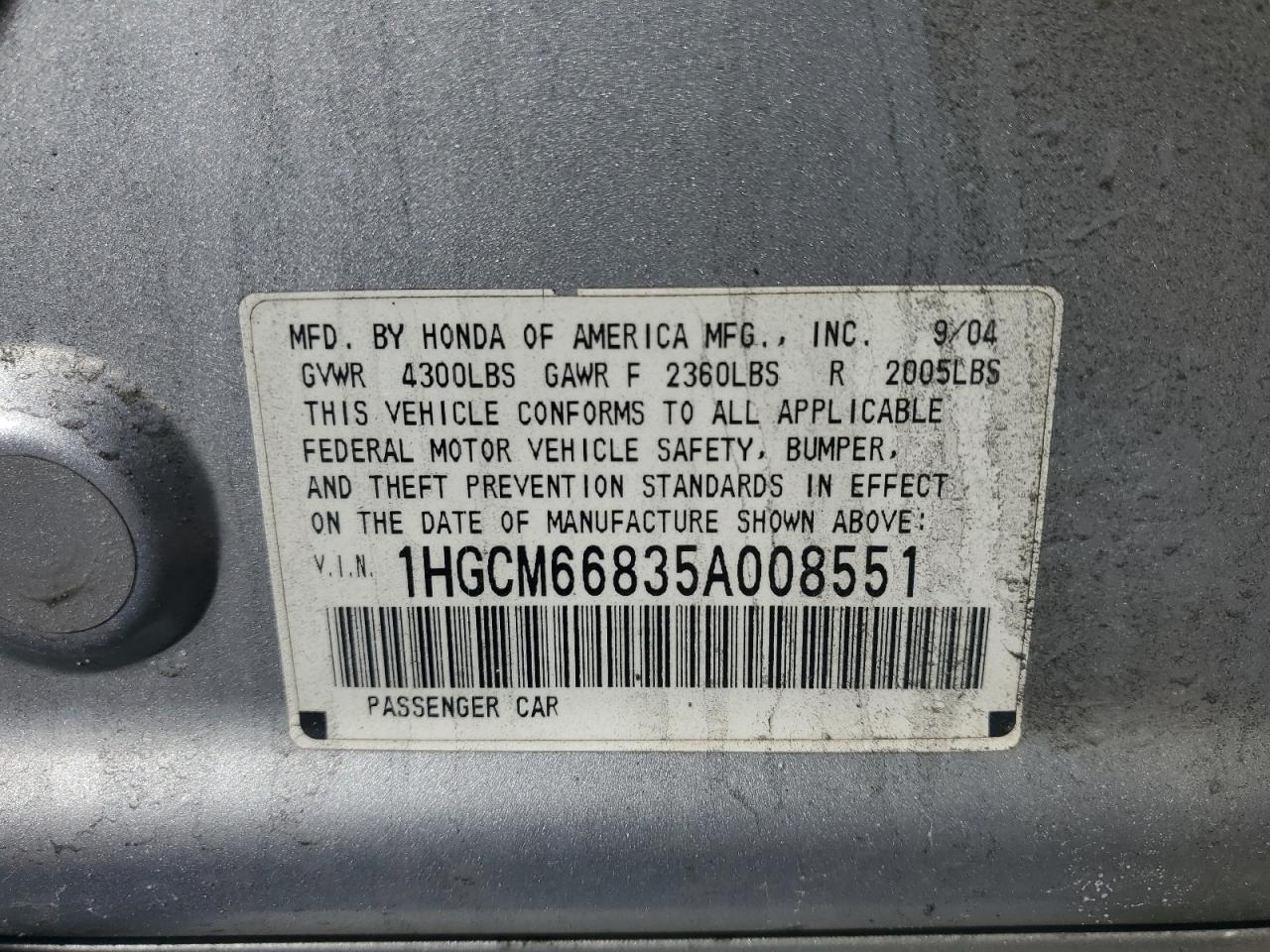 2005 Honda Accord - Image 12