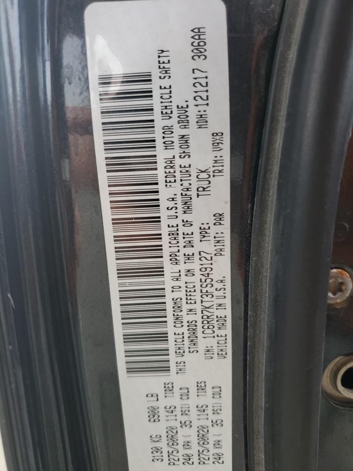 2015 Ram 1500 St VIN: 1C6RR7KT3FS549127 Lot: 44548255