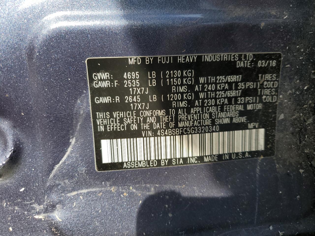 2016 Subaru Outback - Image 12