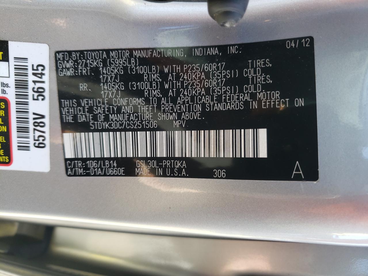 2012 Toyota Sienna - Image 13