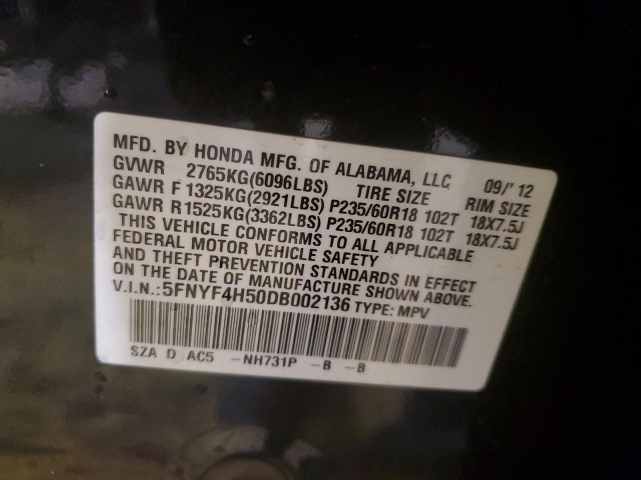 2013 Honda Pilot - Image 15