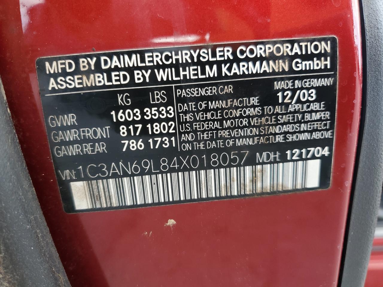 2004 Chrysler Crossfire - Image 14