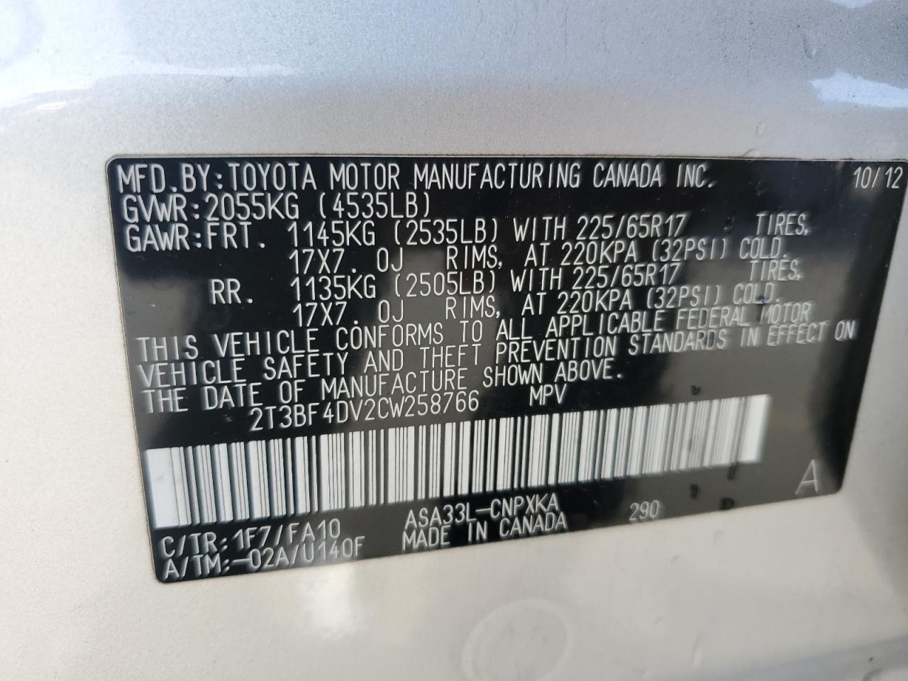 2012 Toyota RAV 4 - Image 12
