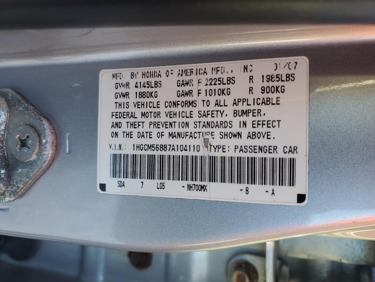 2007 Honda Accord - Image 12