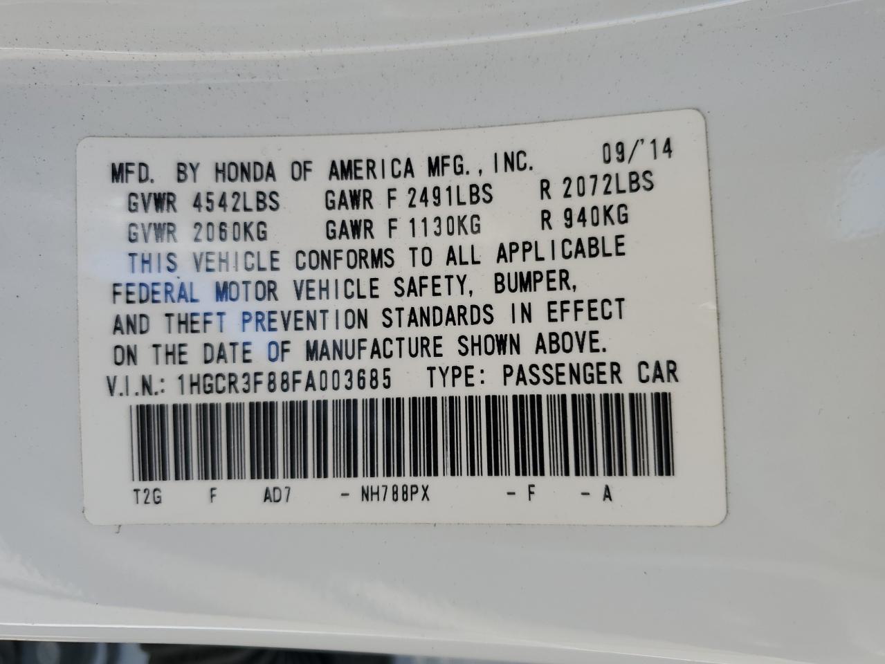 2015 Honda Accord - Image 14