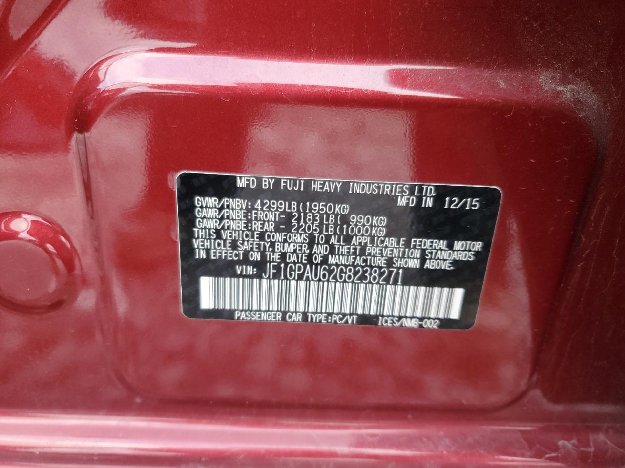 2016 Subaru Impreza - Image 12