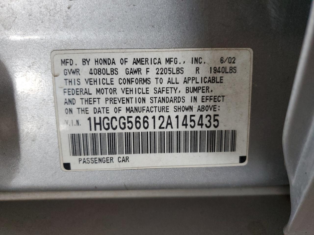 2002 Honda Accord - Image 12