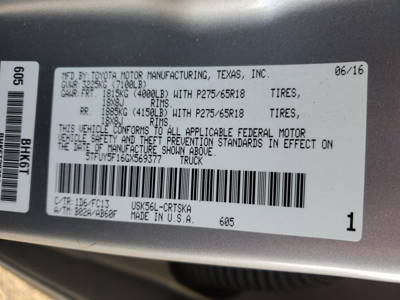 2016 Toyota Tundra - Image 12