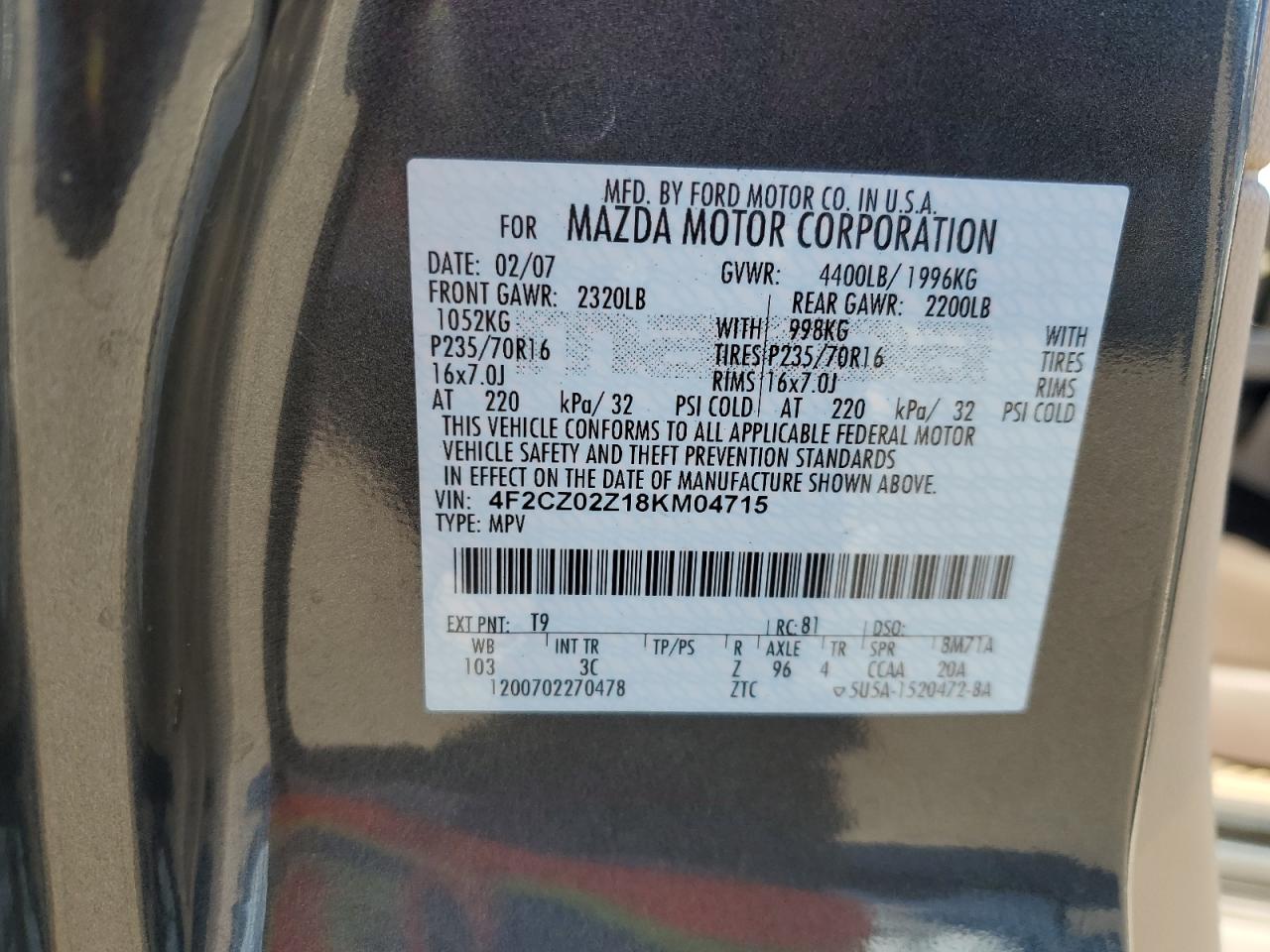2008 Mazda Tribute - Image 15