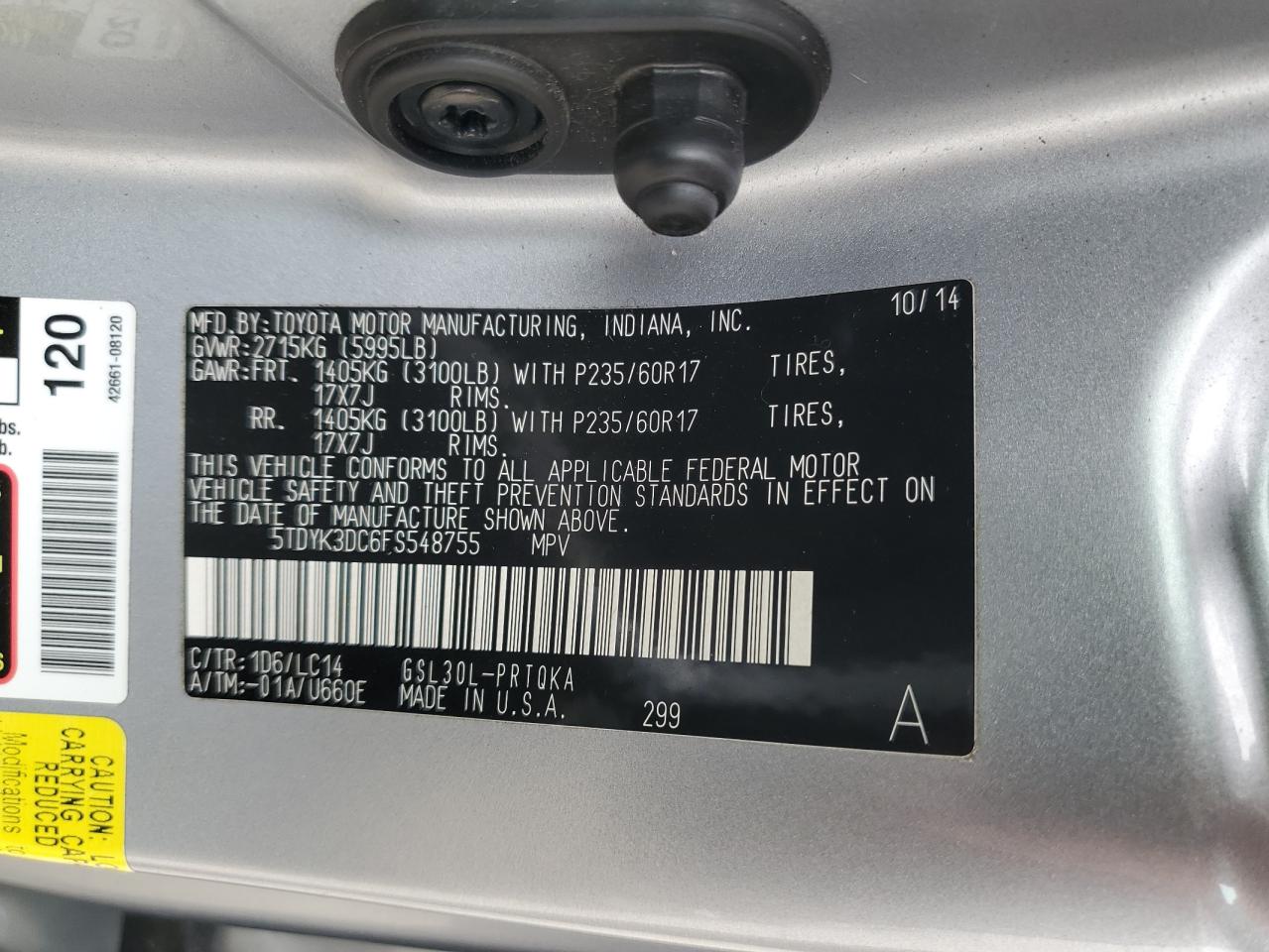 2015 Toyota Sienna - Image 14