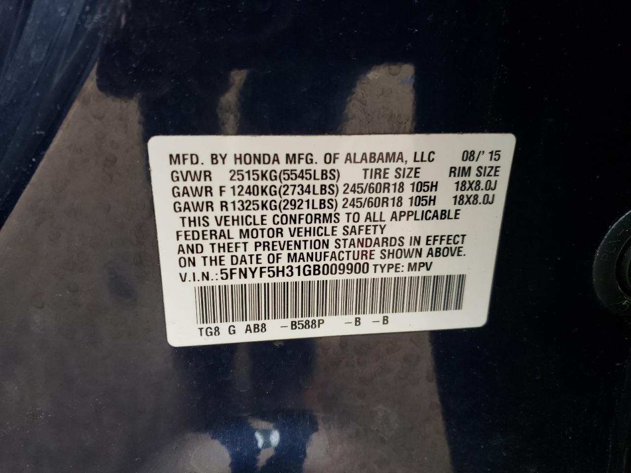 2016 Honda Pilot - Image 13