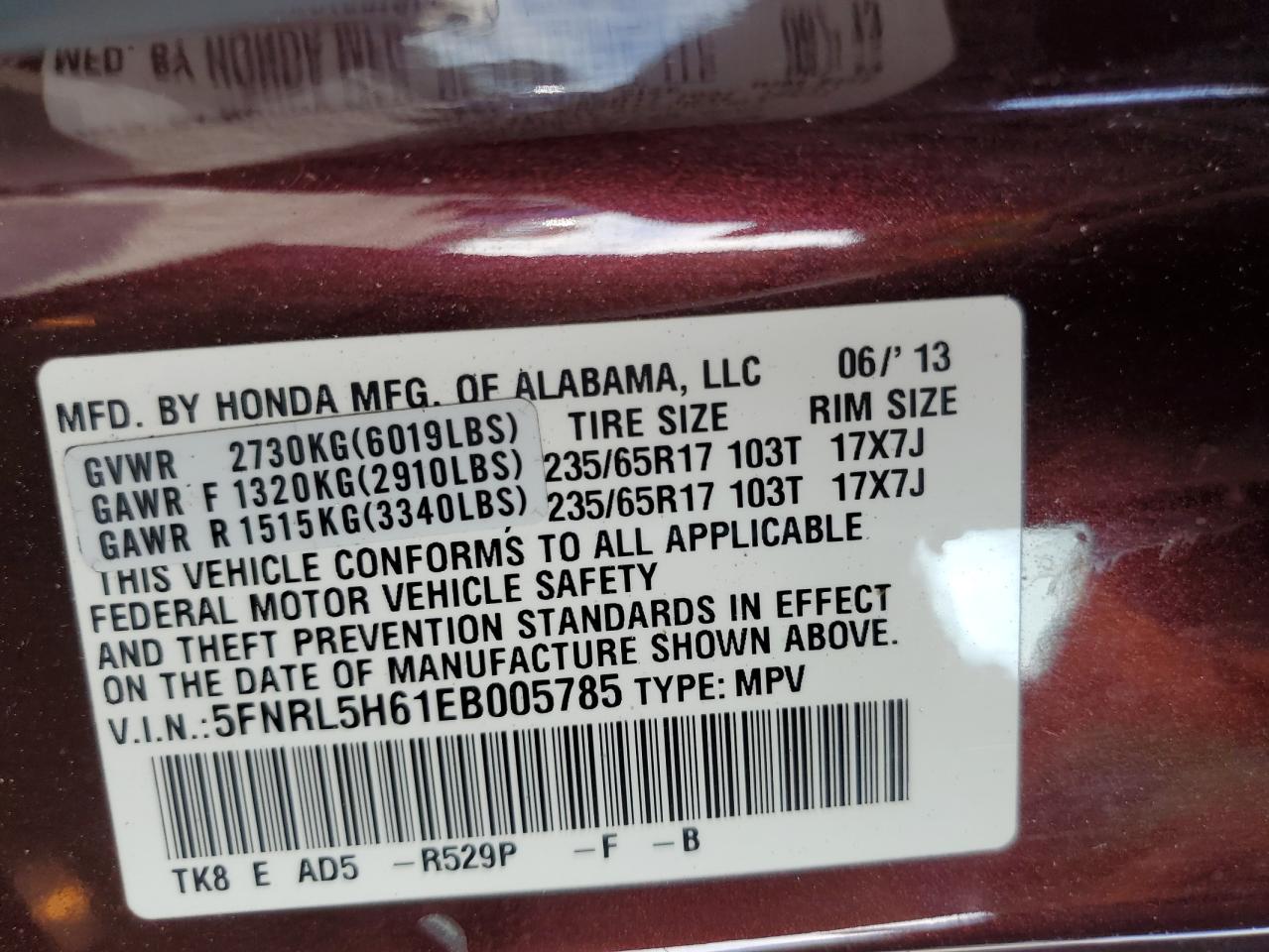 2014 Honda Odyssey - Image 13