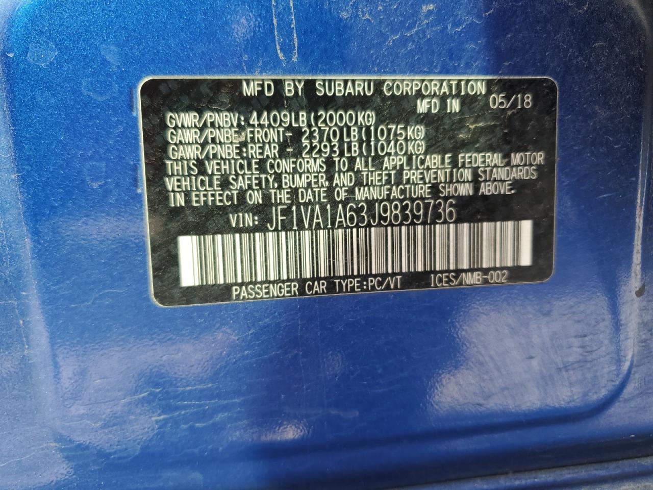 2018 Subaru WRX - Image 12