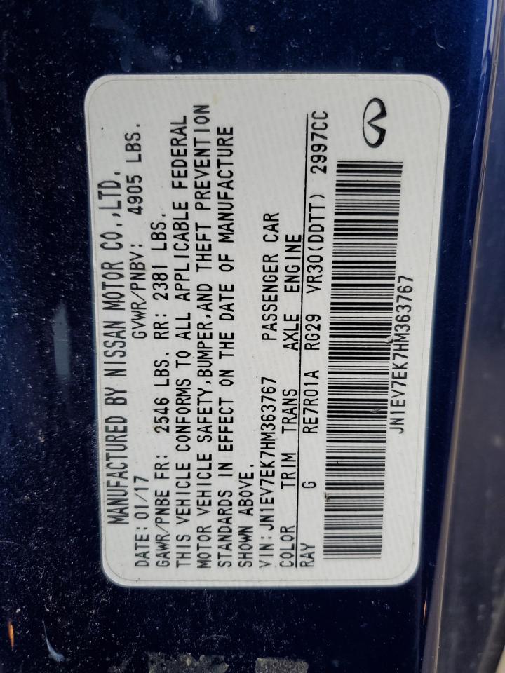 jn1ev7ek7hm363767 JN1EV7EK7HM363767 2017 Infiniti Q60 Premium